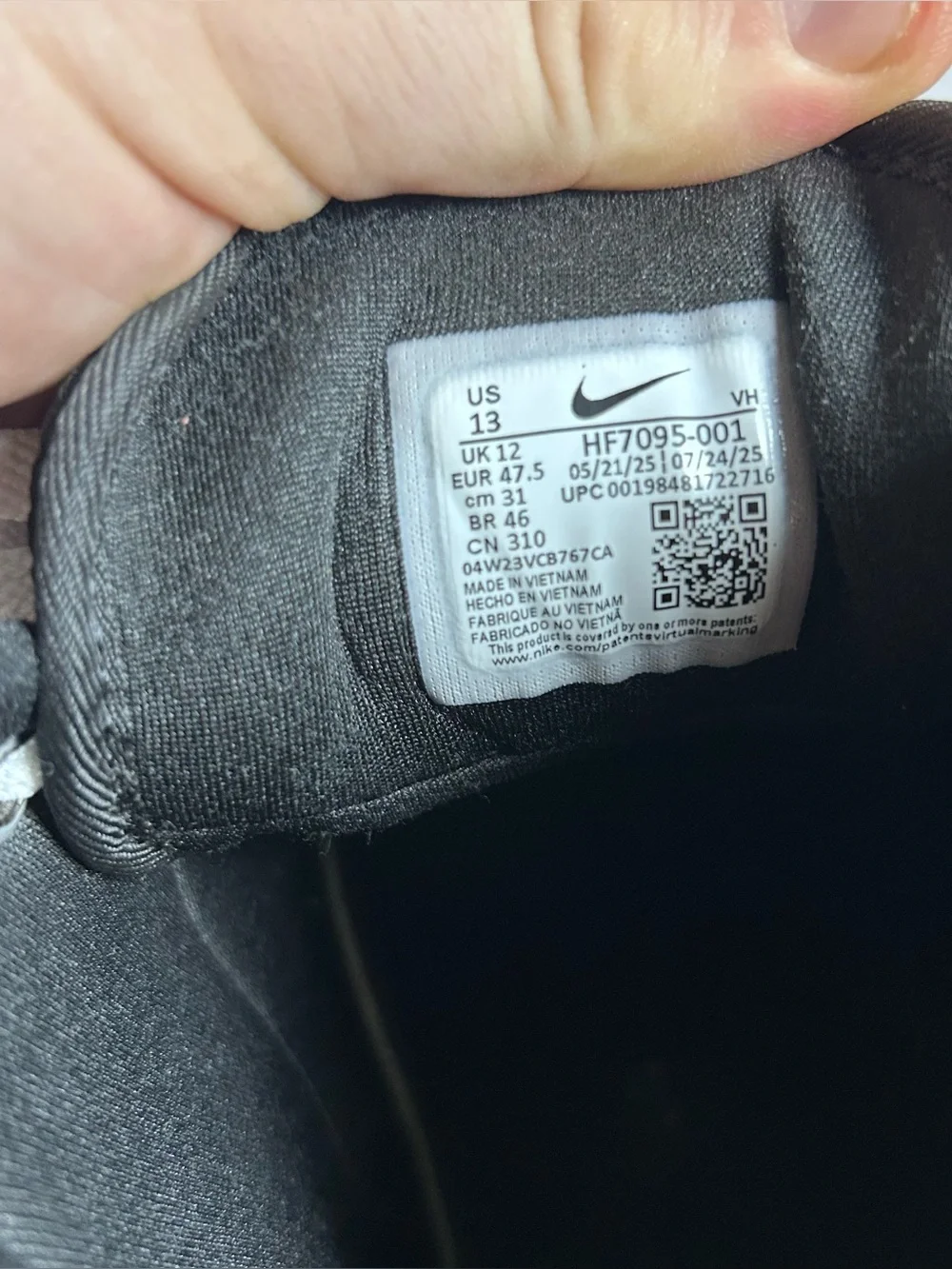 Nike Manoa Leather Boot Water Resistant Triple Black Men's Size 13 HF7095-001